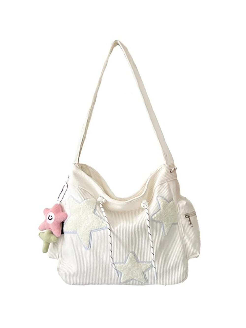 Star Crossbody Bag Women Corduroy Tote Bag Aesthetic Messenger Bag Cute Shoulder